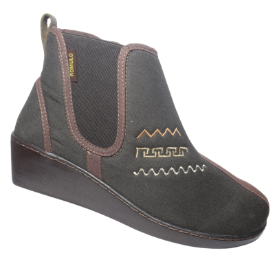 Romulo Bota Textil Caf&eacute; Mujer Ref 3337